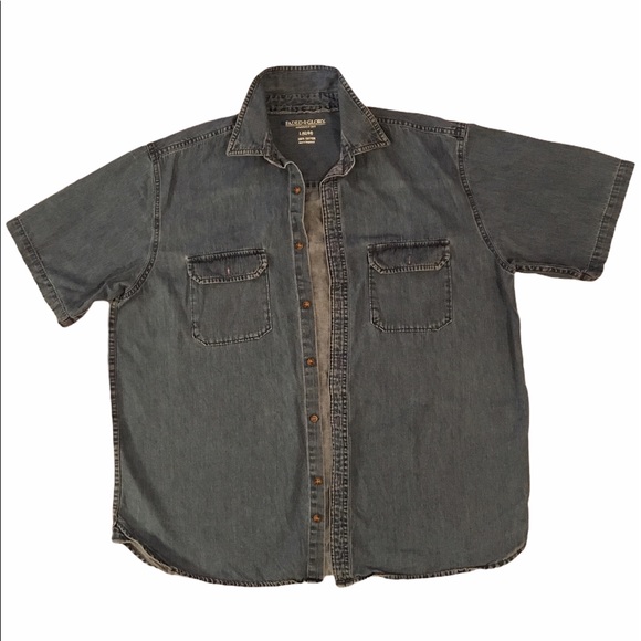 Faded Glory Other - Faded Glory Men’s Large - blue denim short sleeve